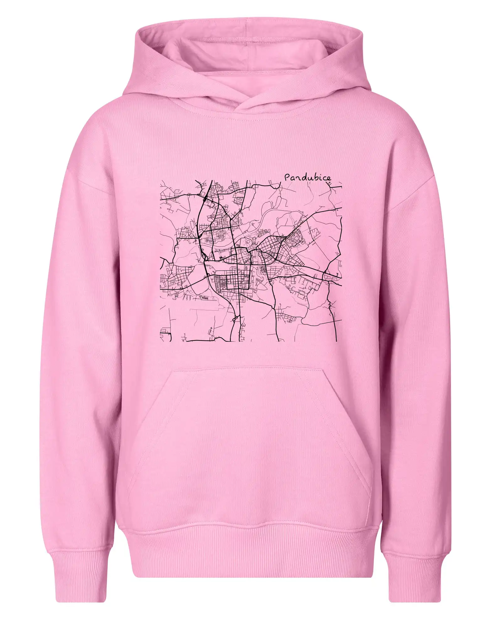 Mapy měst černobílé Pardubice