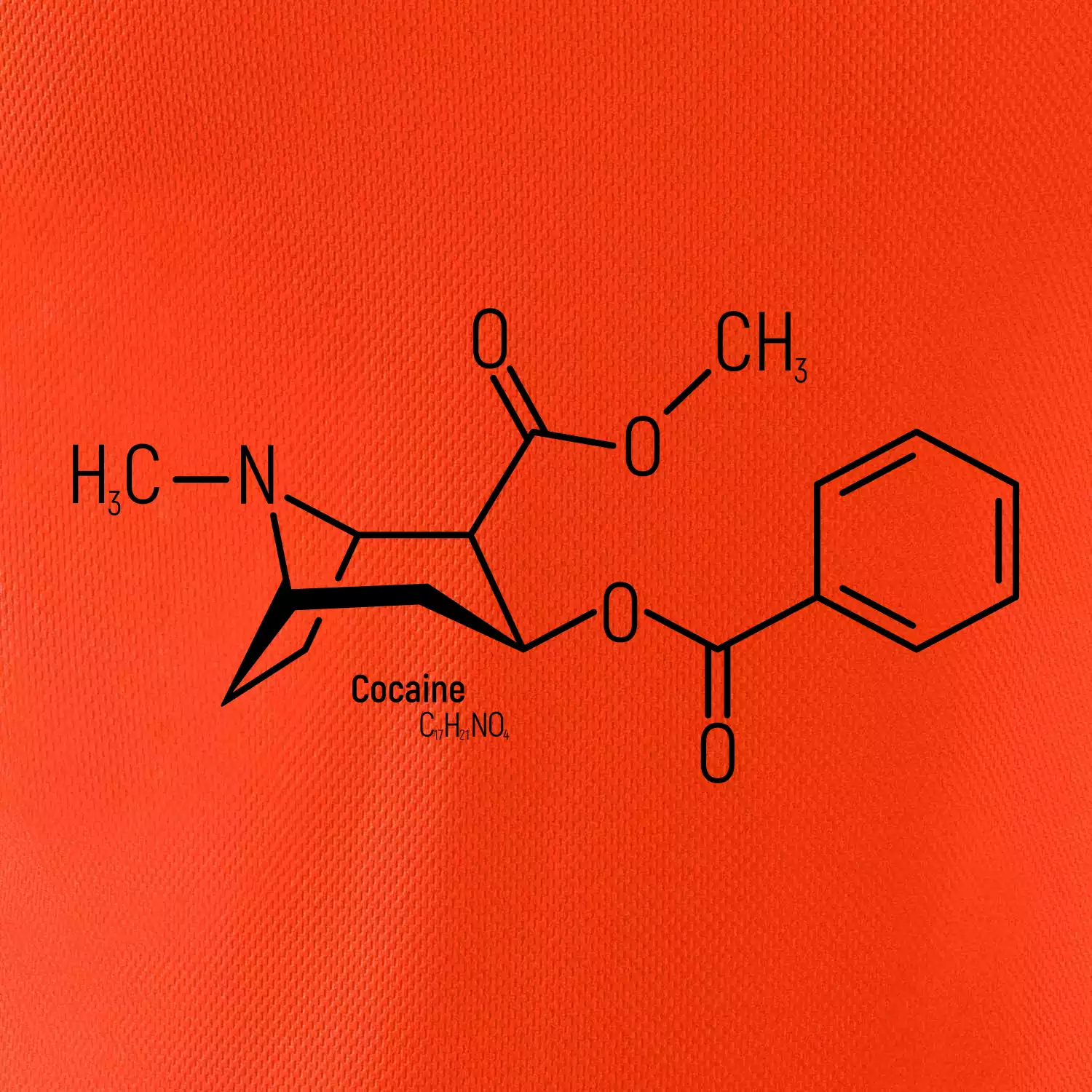 Molekulární struktura Cocaine Kokain