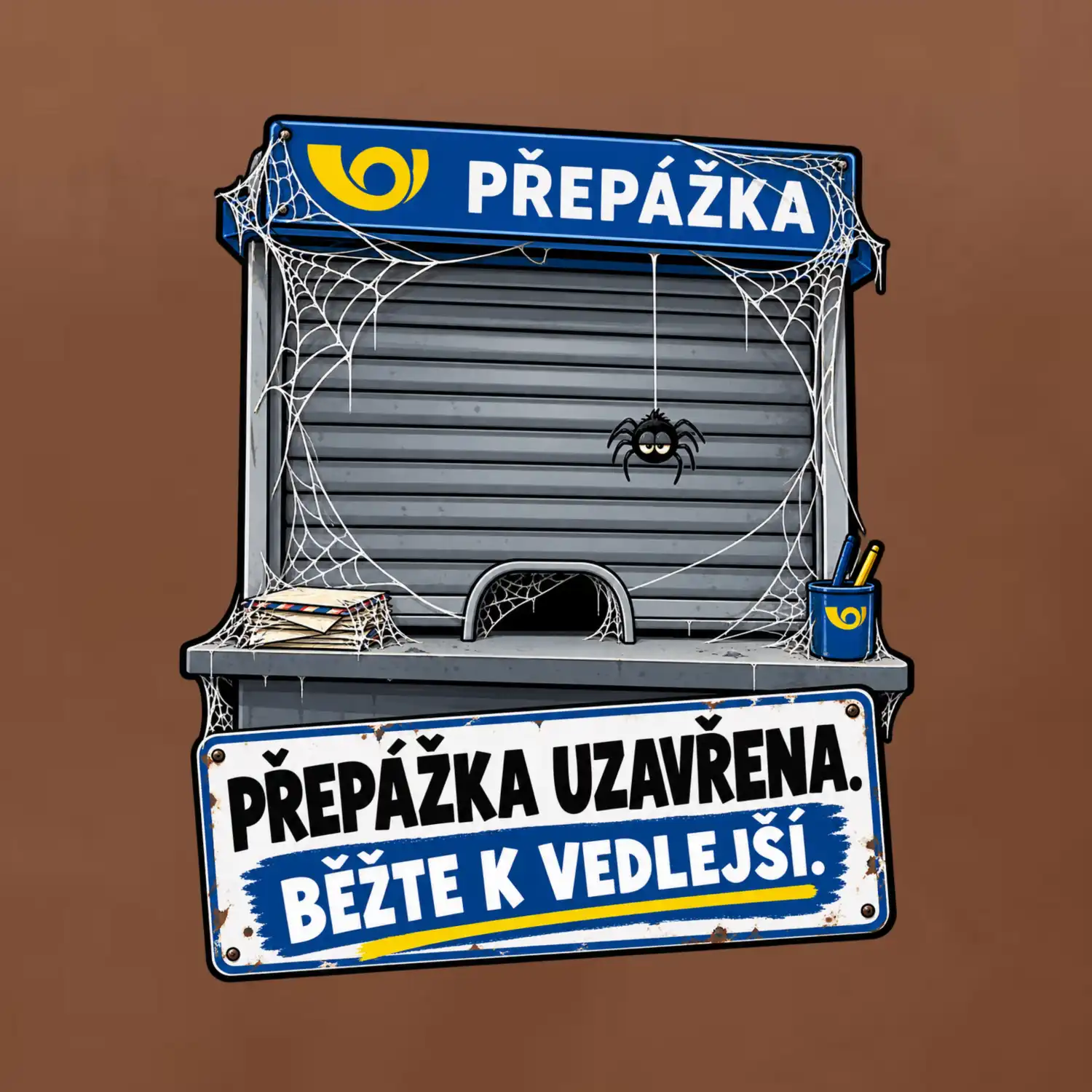 Přepážka uzavřena běžte k vedlejší