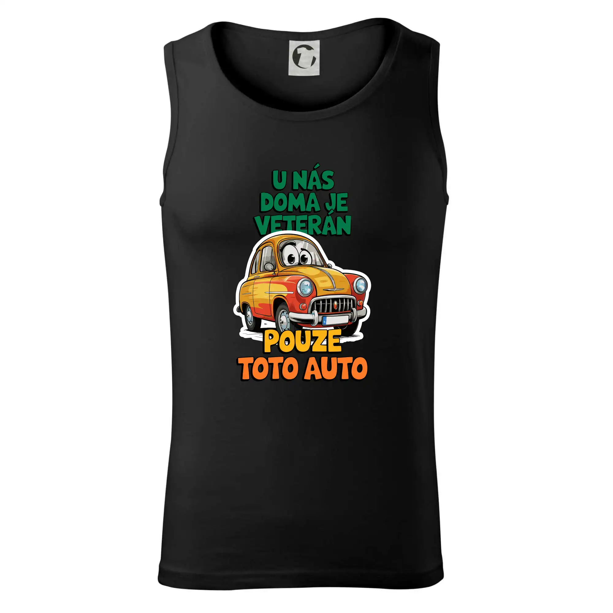 U nás doma je veterán pouze toto auto barevný nápis