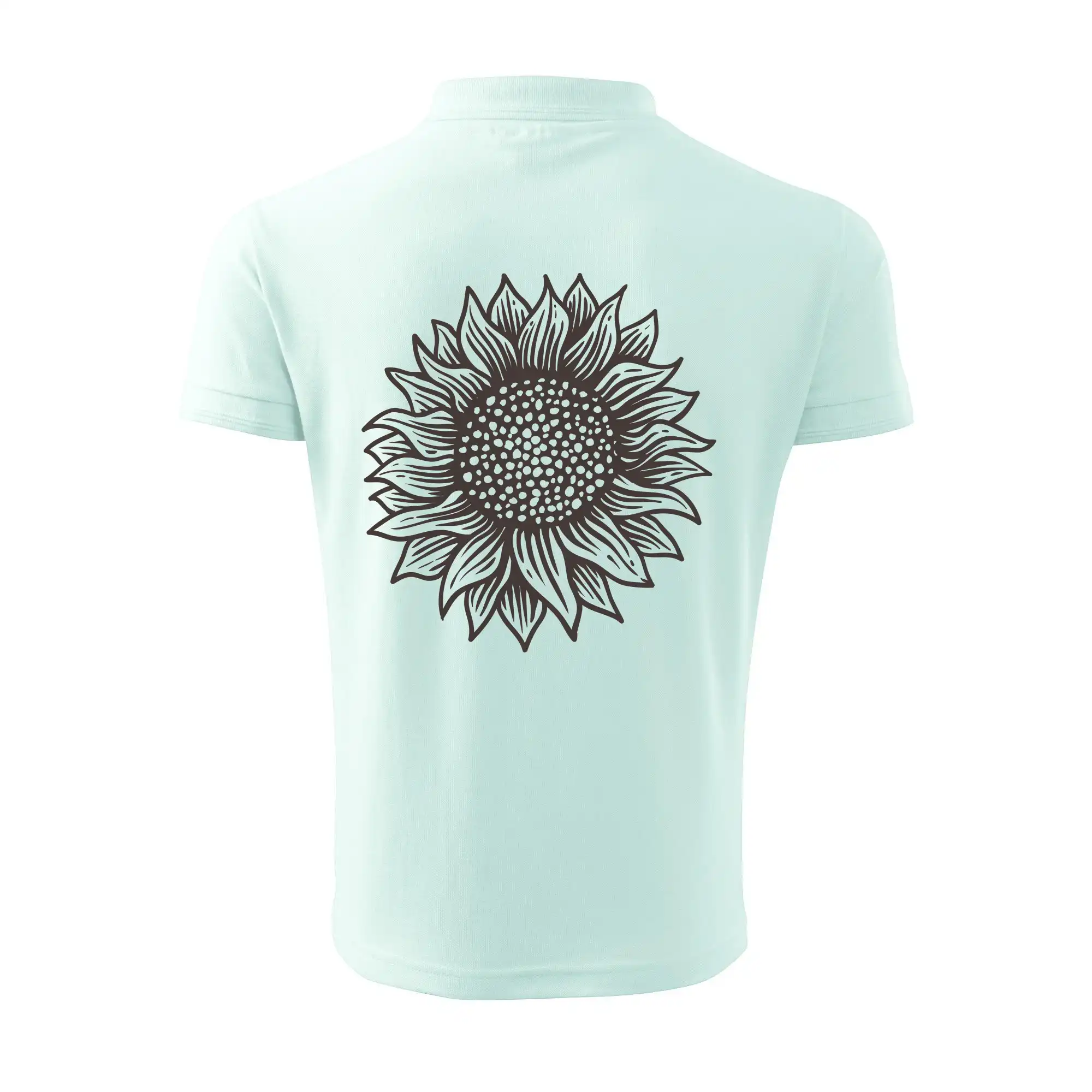 Slunečnice kreslená černobílá