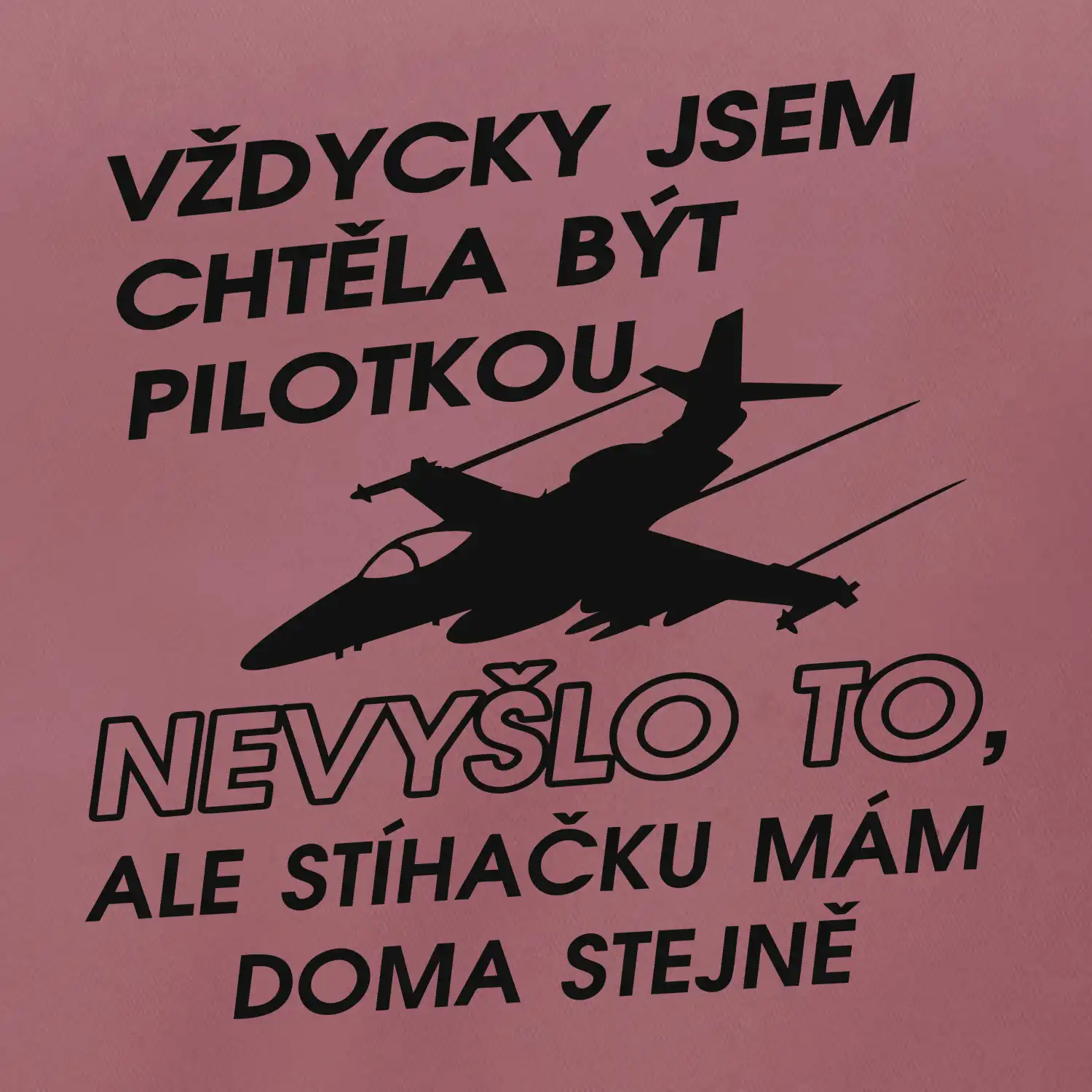 Chtěla jsem být pilotkou stíhačku mám doma