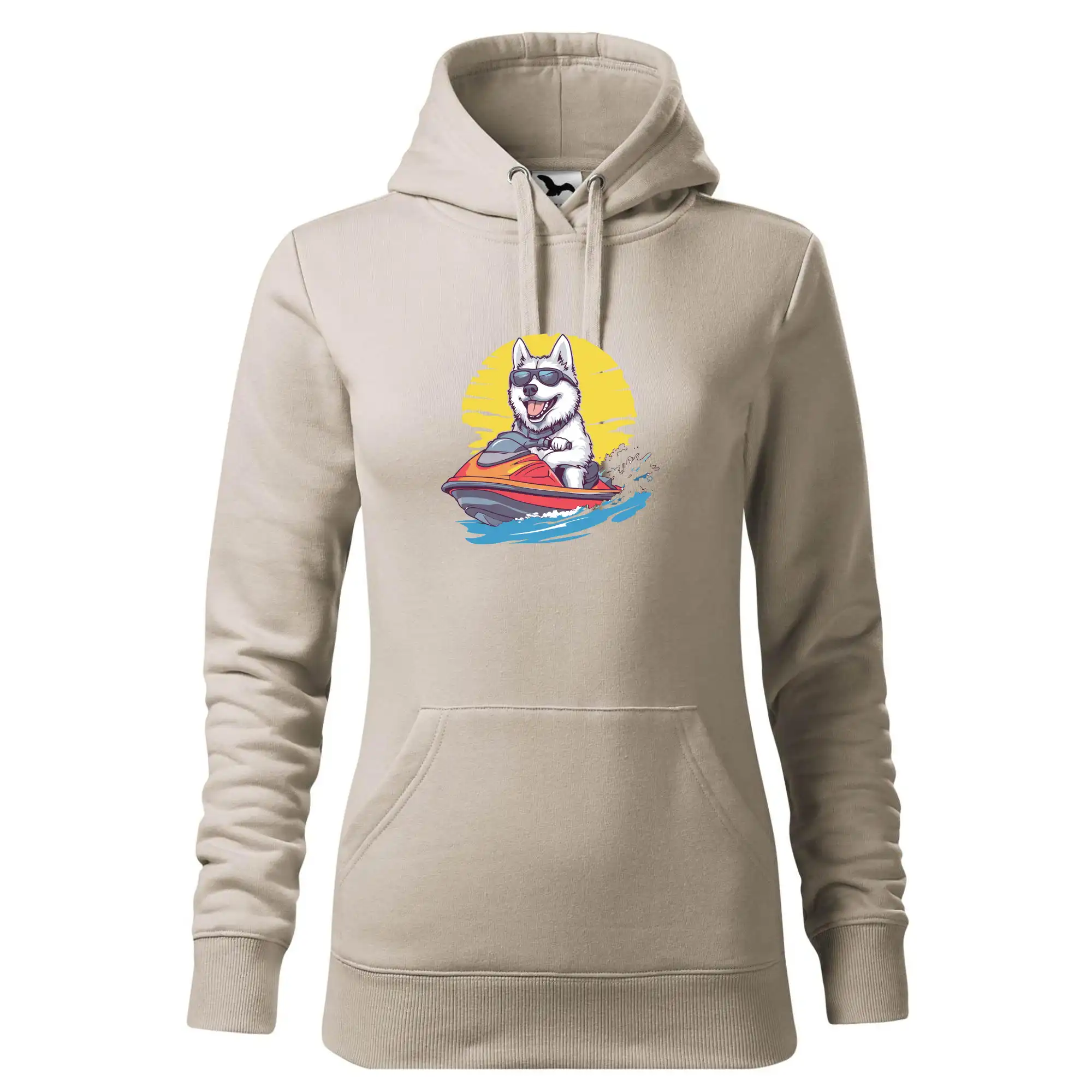 Husky na vodním skútru