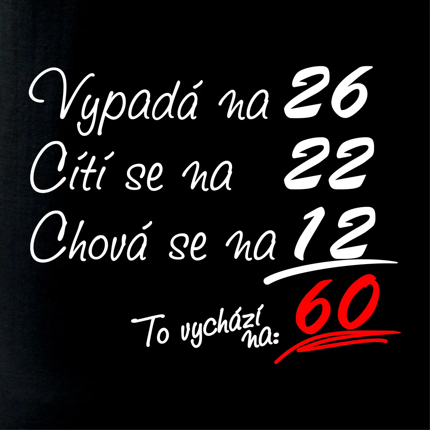 Vypadá, cítí se, chová se - 60 let