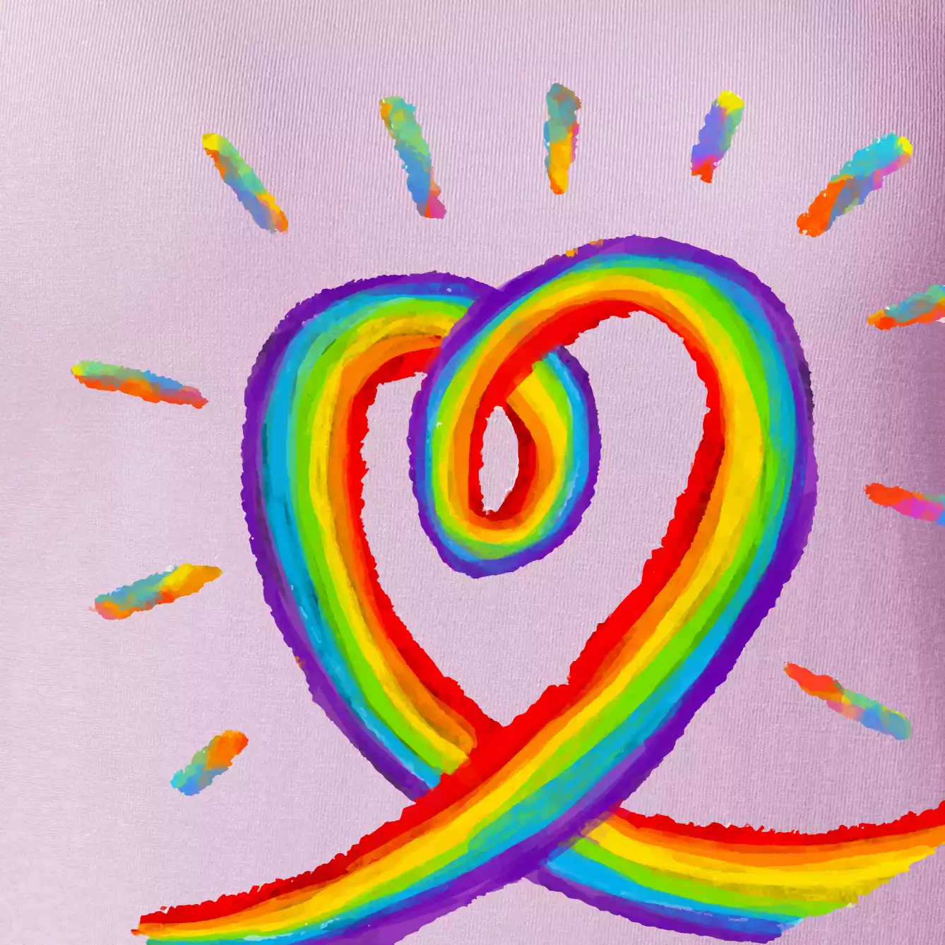 Srdce pride duha kreslená