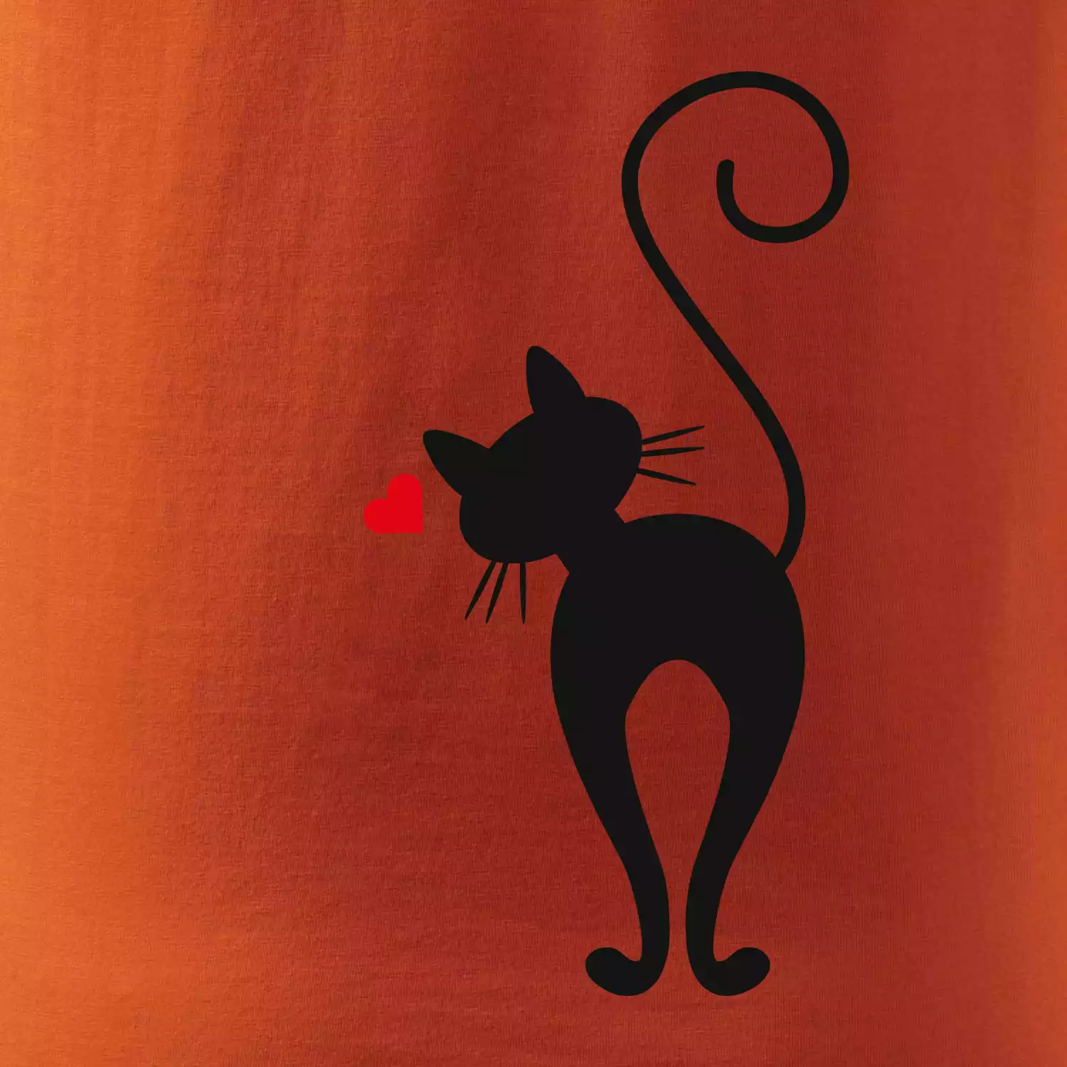 Zamilovaná kočka zezadu