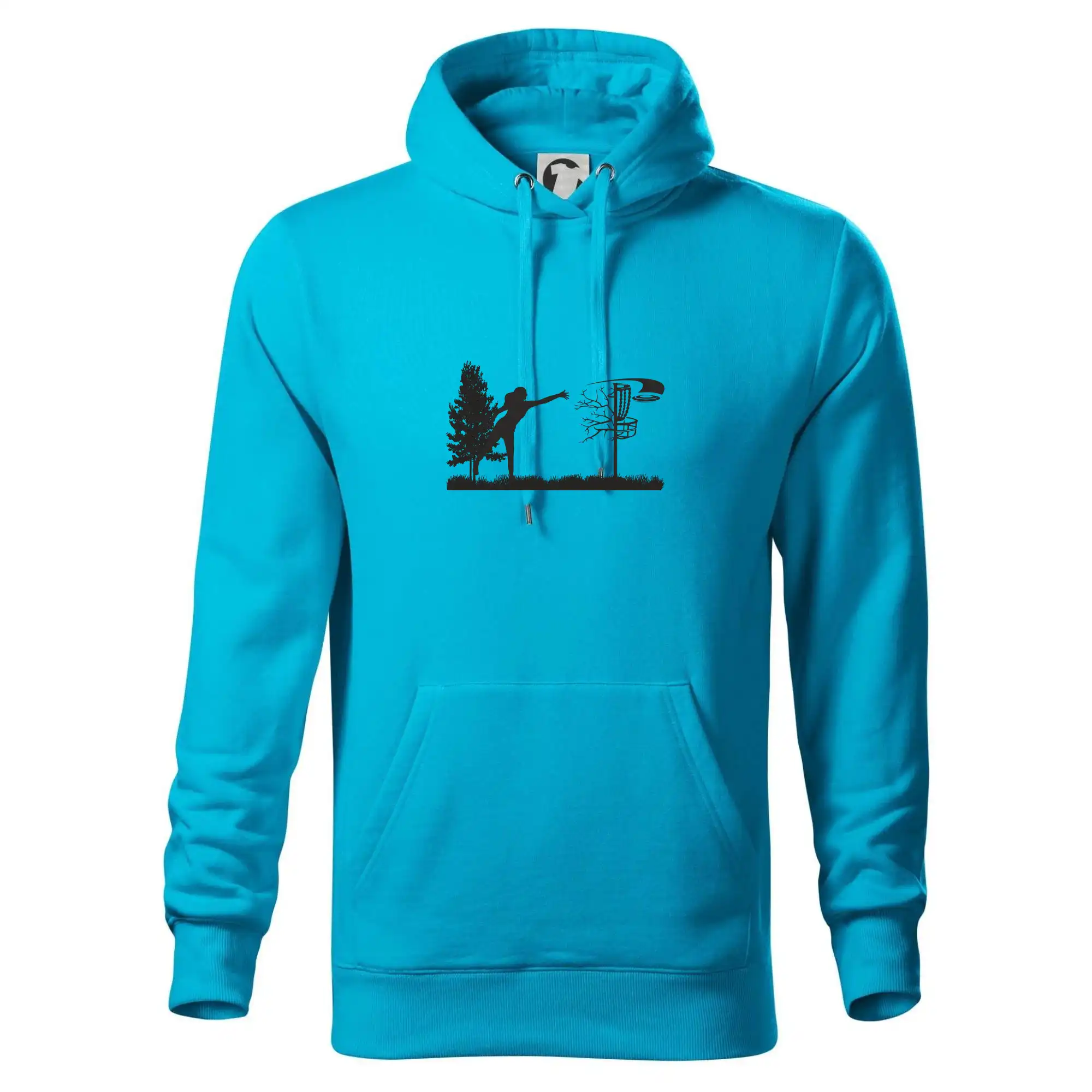 Disc golf - žena černý obrázek