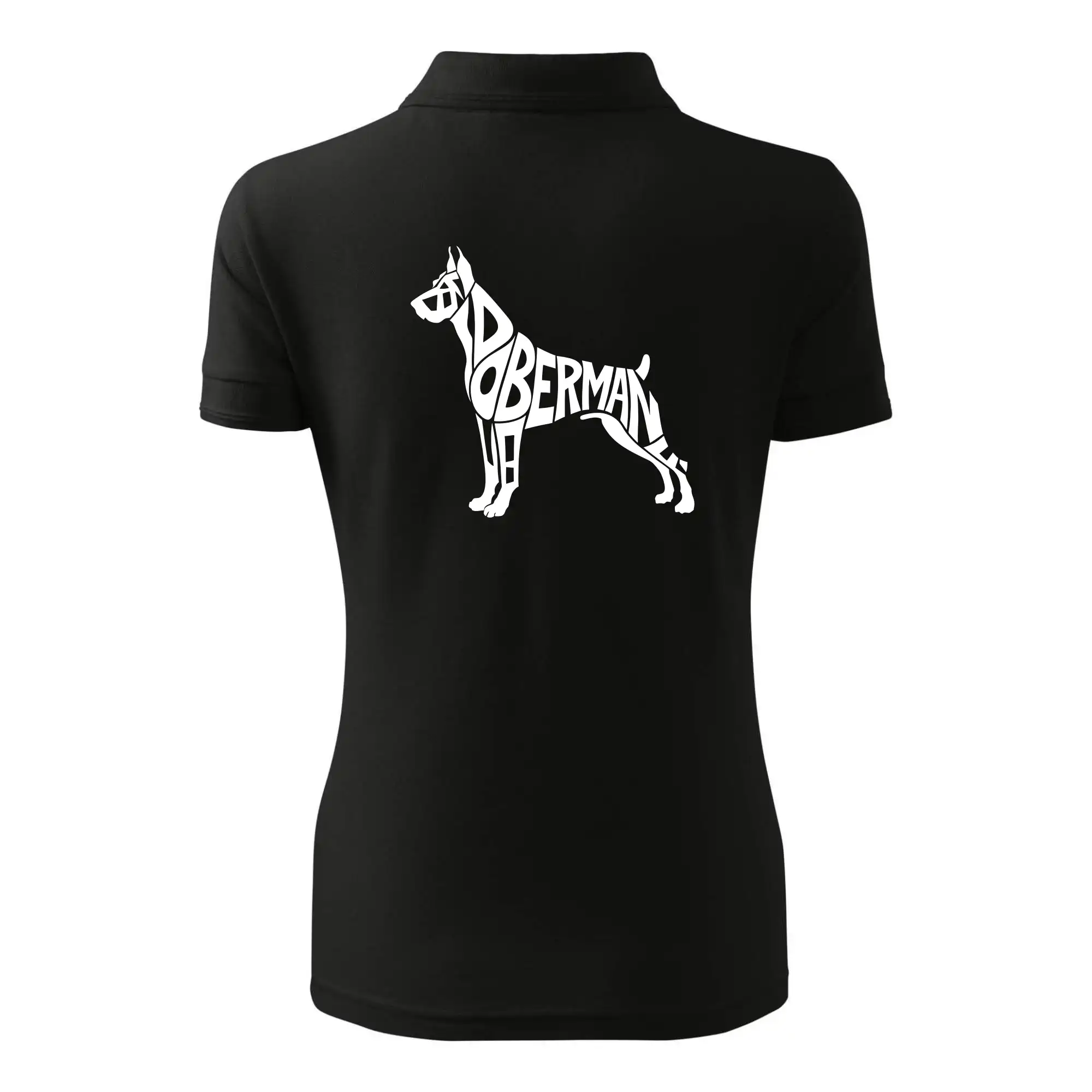 Doberman - nápis v tělě
