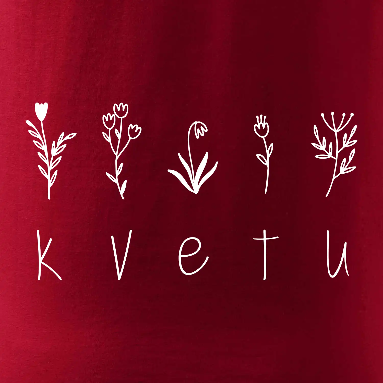 Kvetu - Nápis s květinami