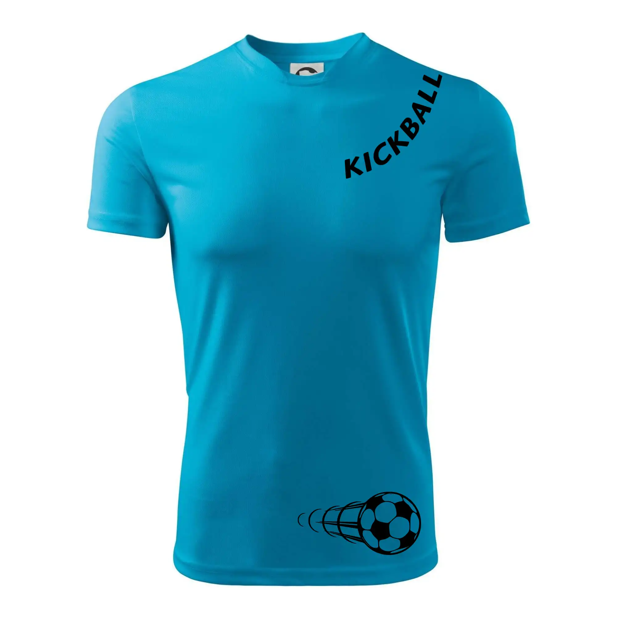Kickball nápis šikmo