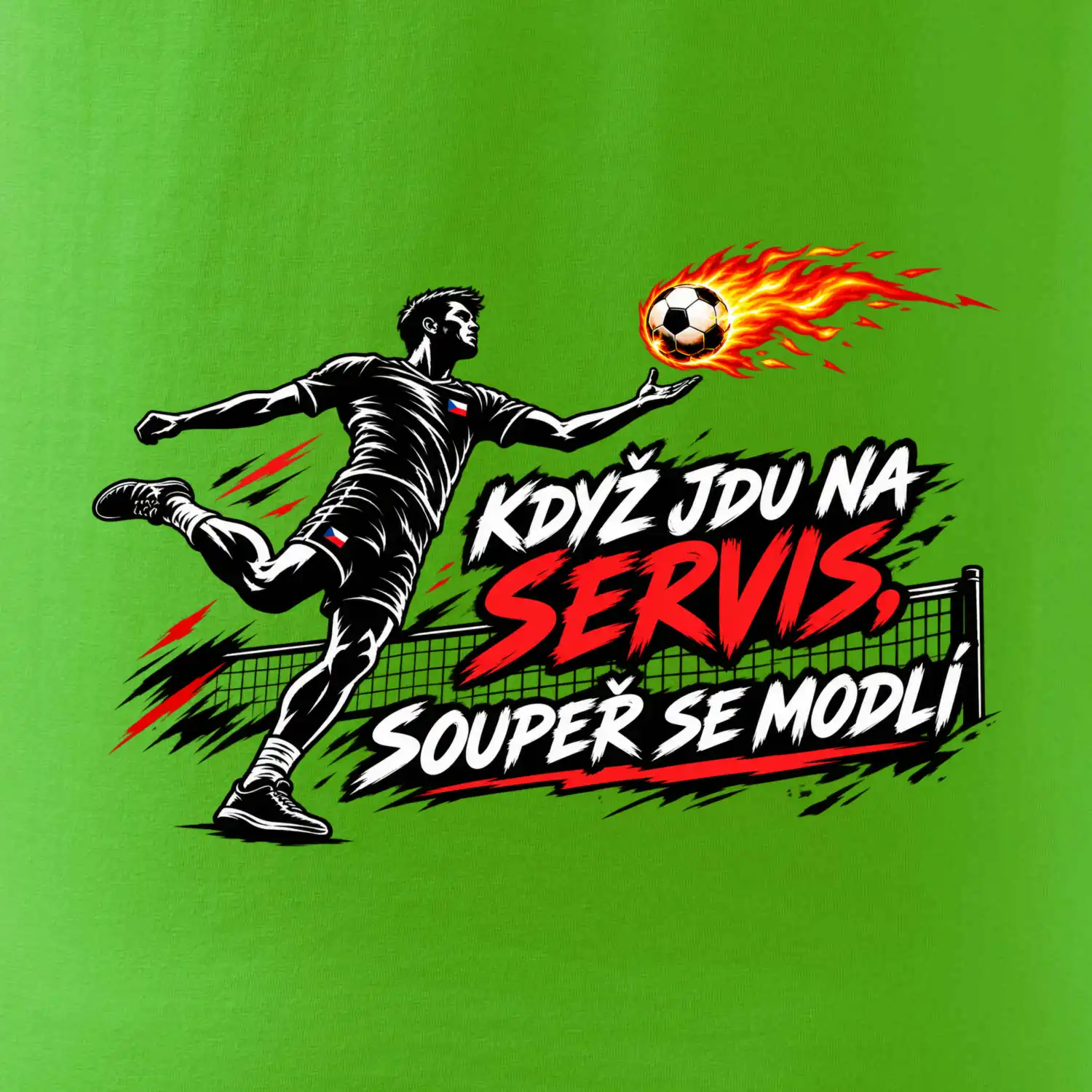 Nohejbalový pekelný servis