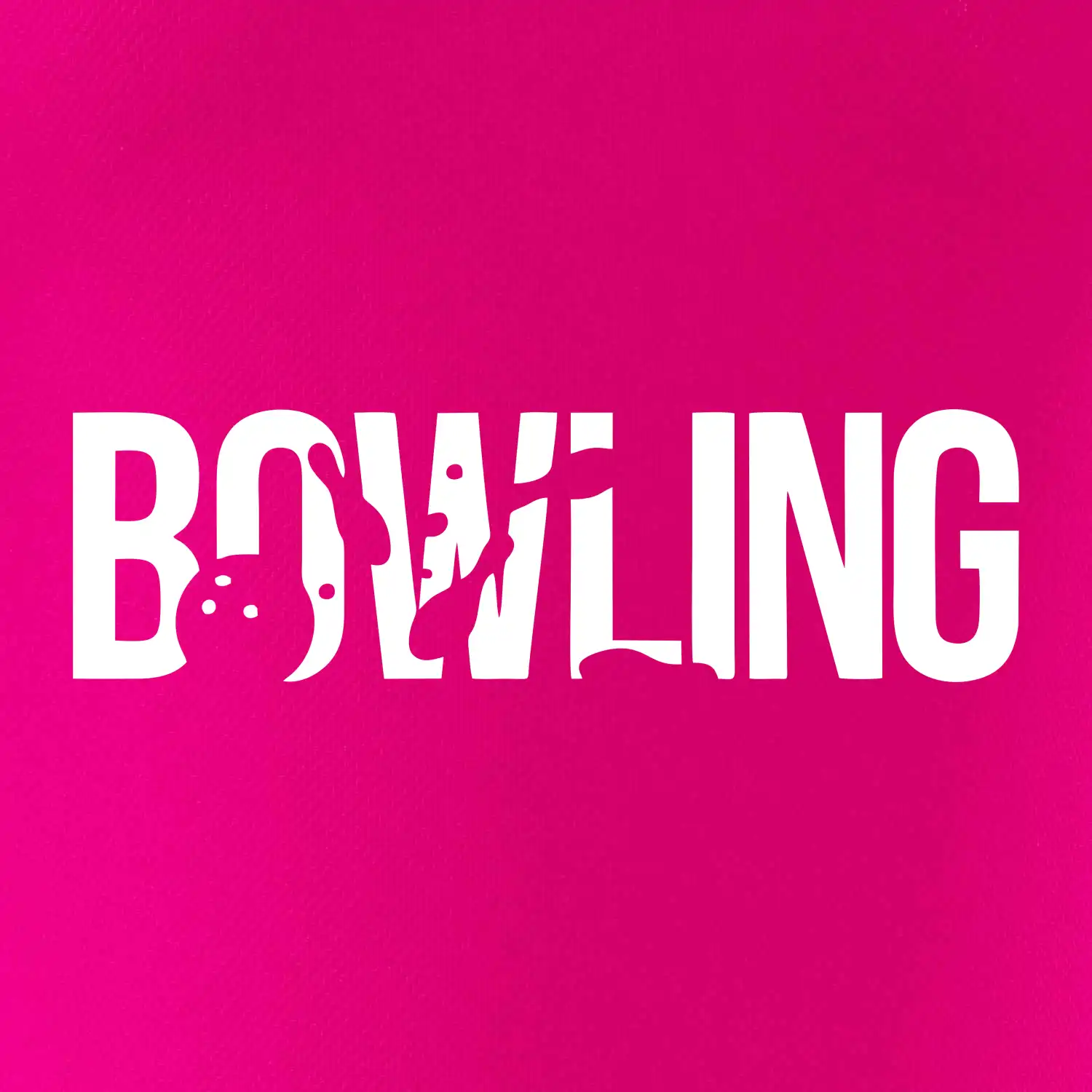 Bowling nápis kuželky