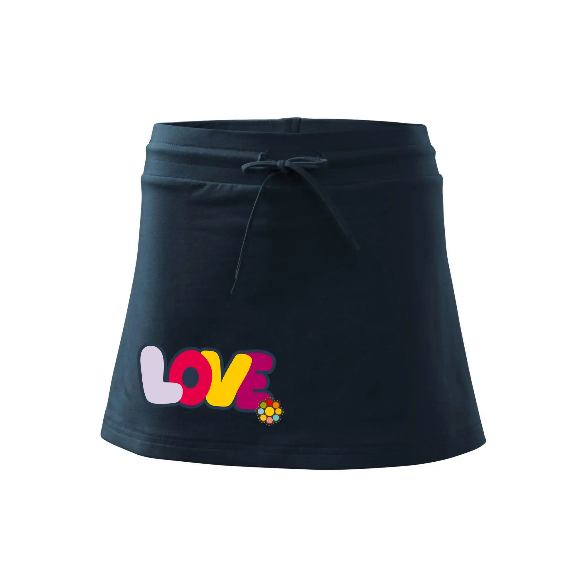 Love nápis s květinou