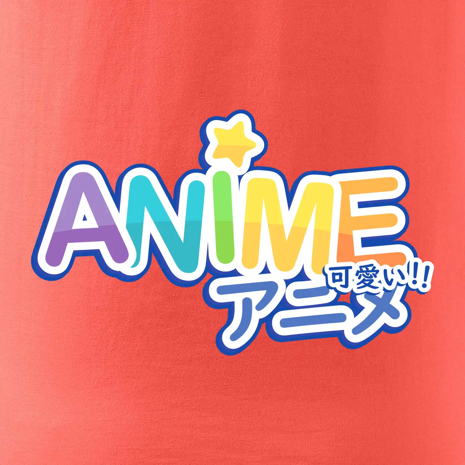 Anime nápis duhový