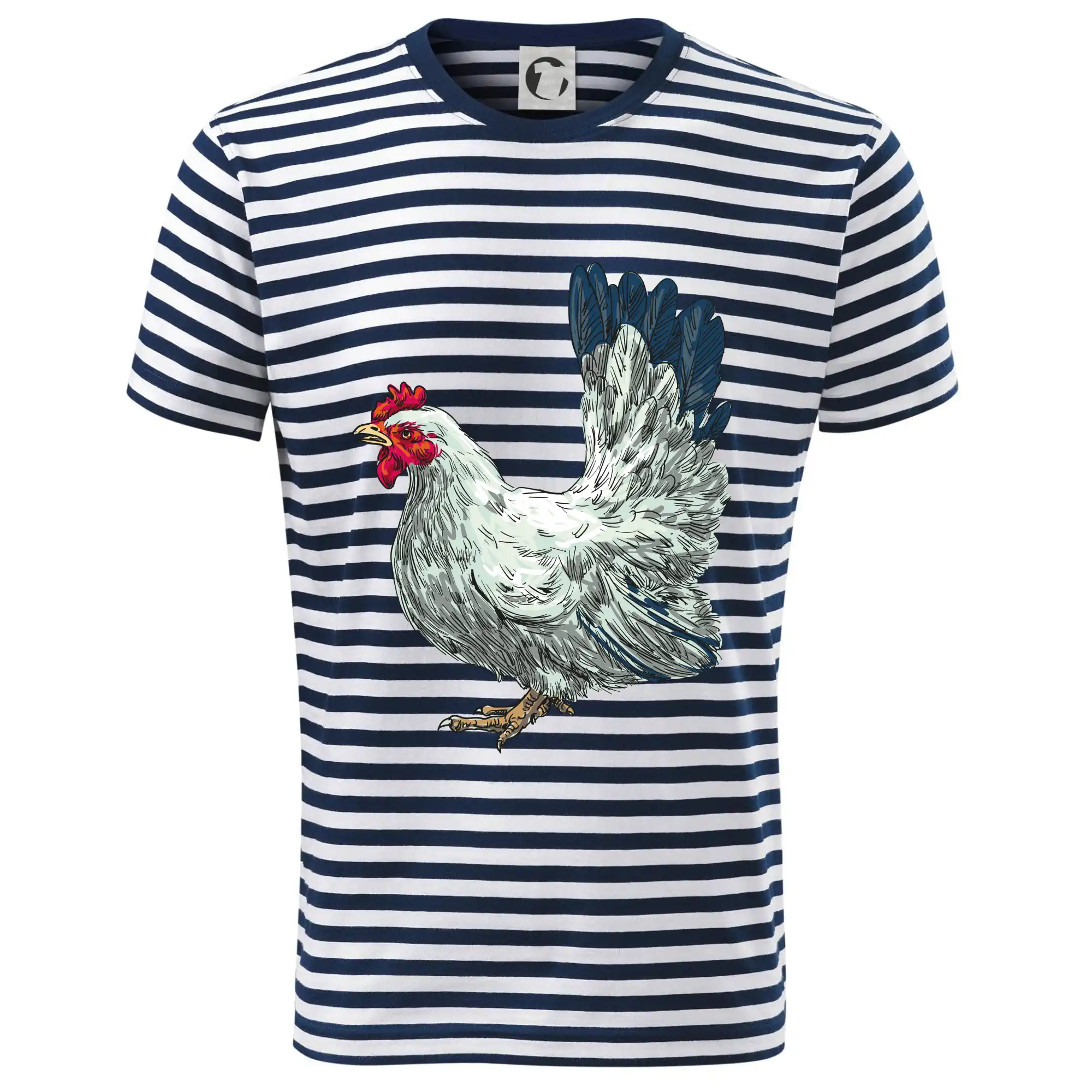 Slepice kreslená bílá