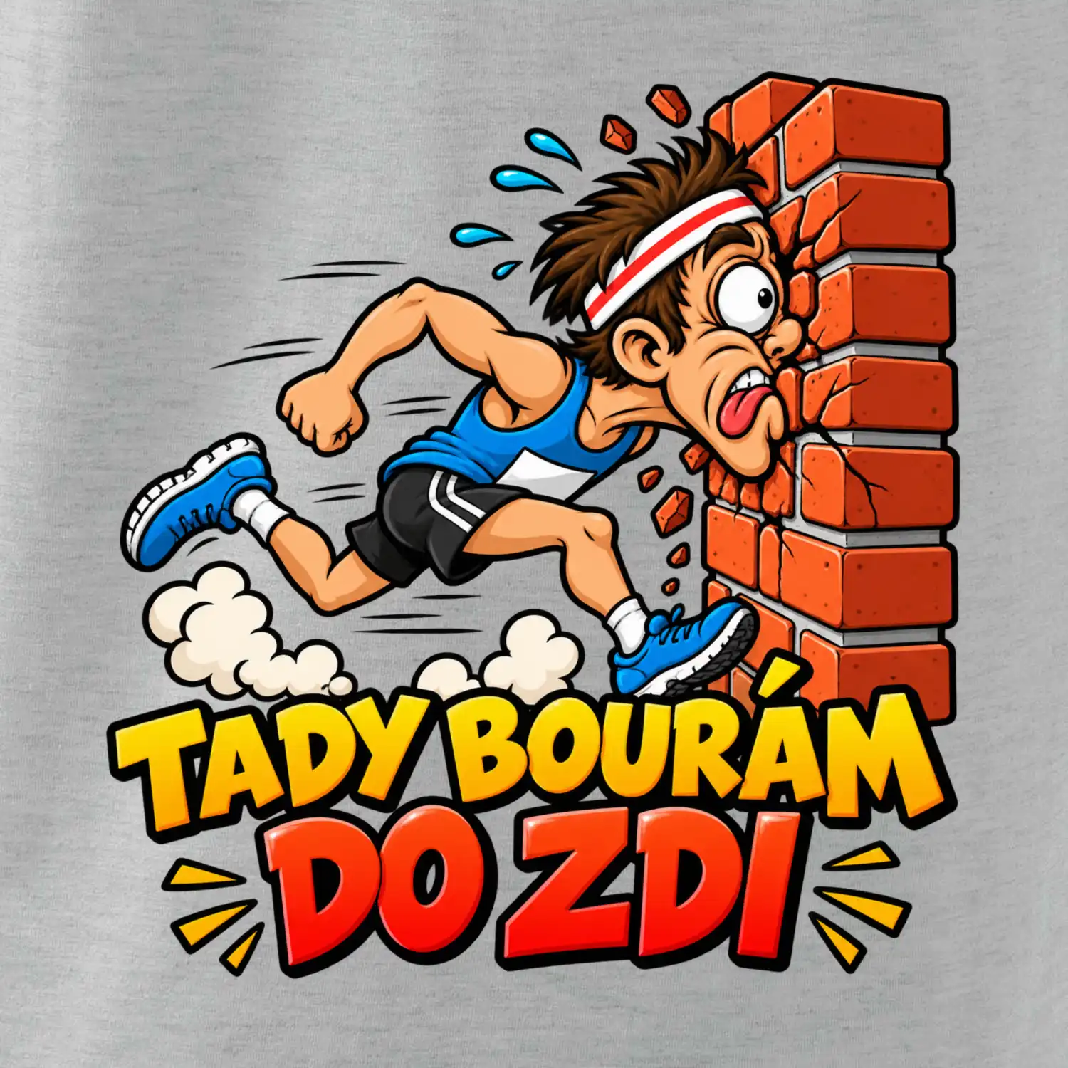 Maratonec tady bourám do zdi