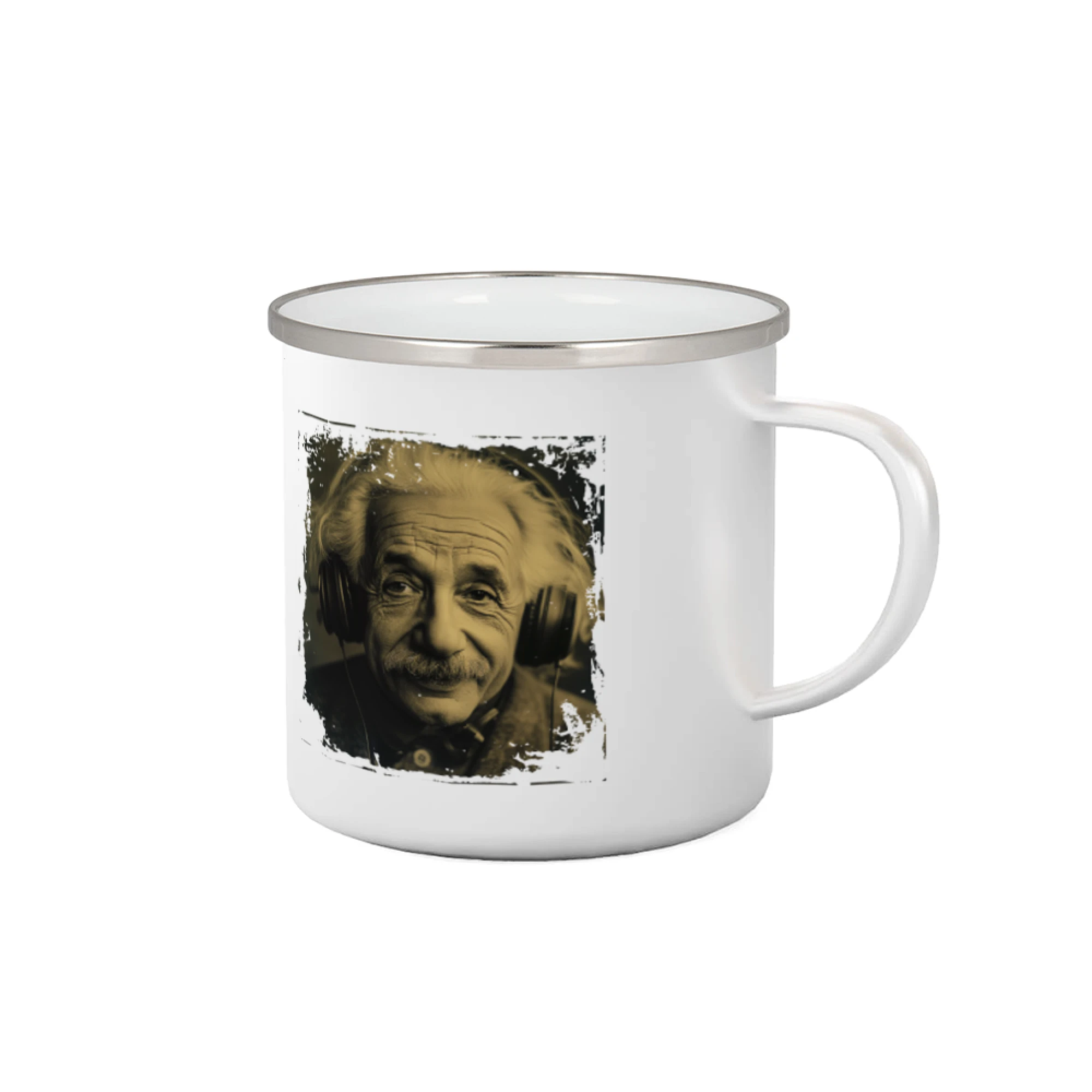 Albert se sluchátky