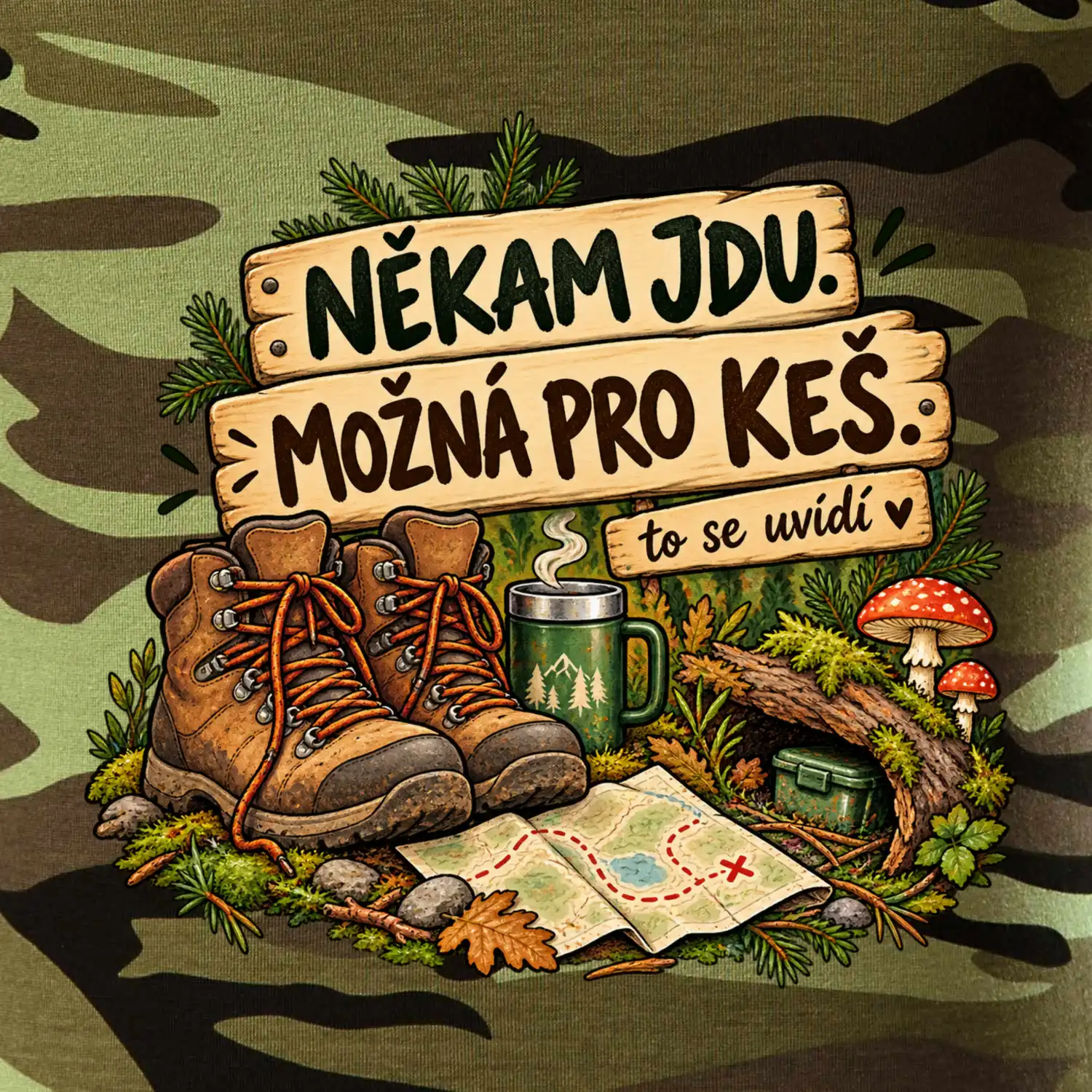 Někam jdu možná pro keš turistické boty