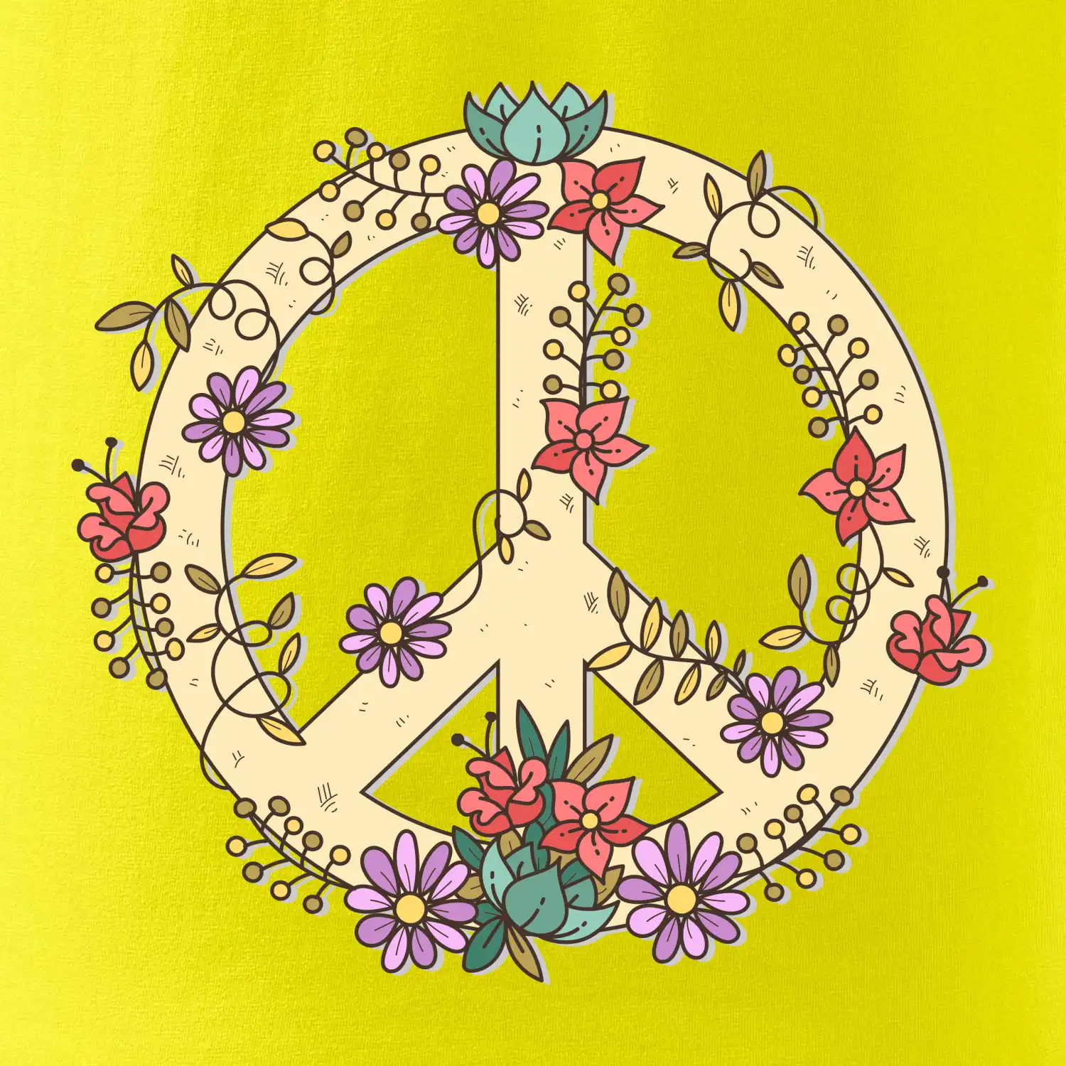 Peace symbol pískový