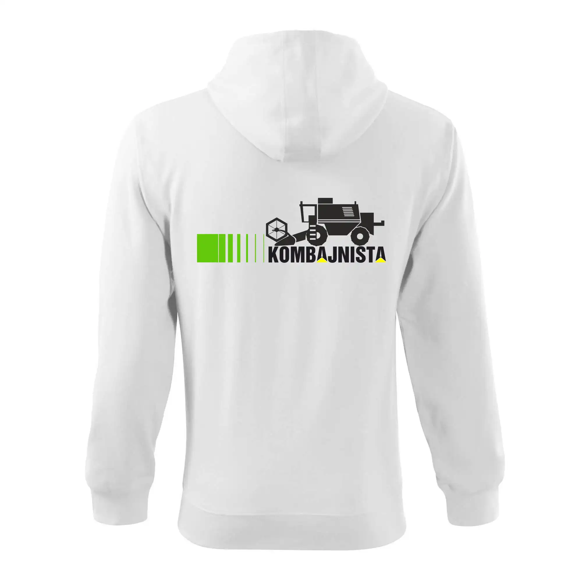 Kombajnista zelená a žlutá