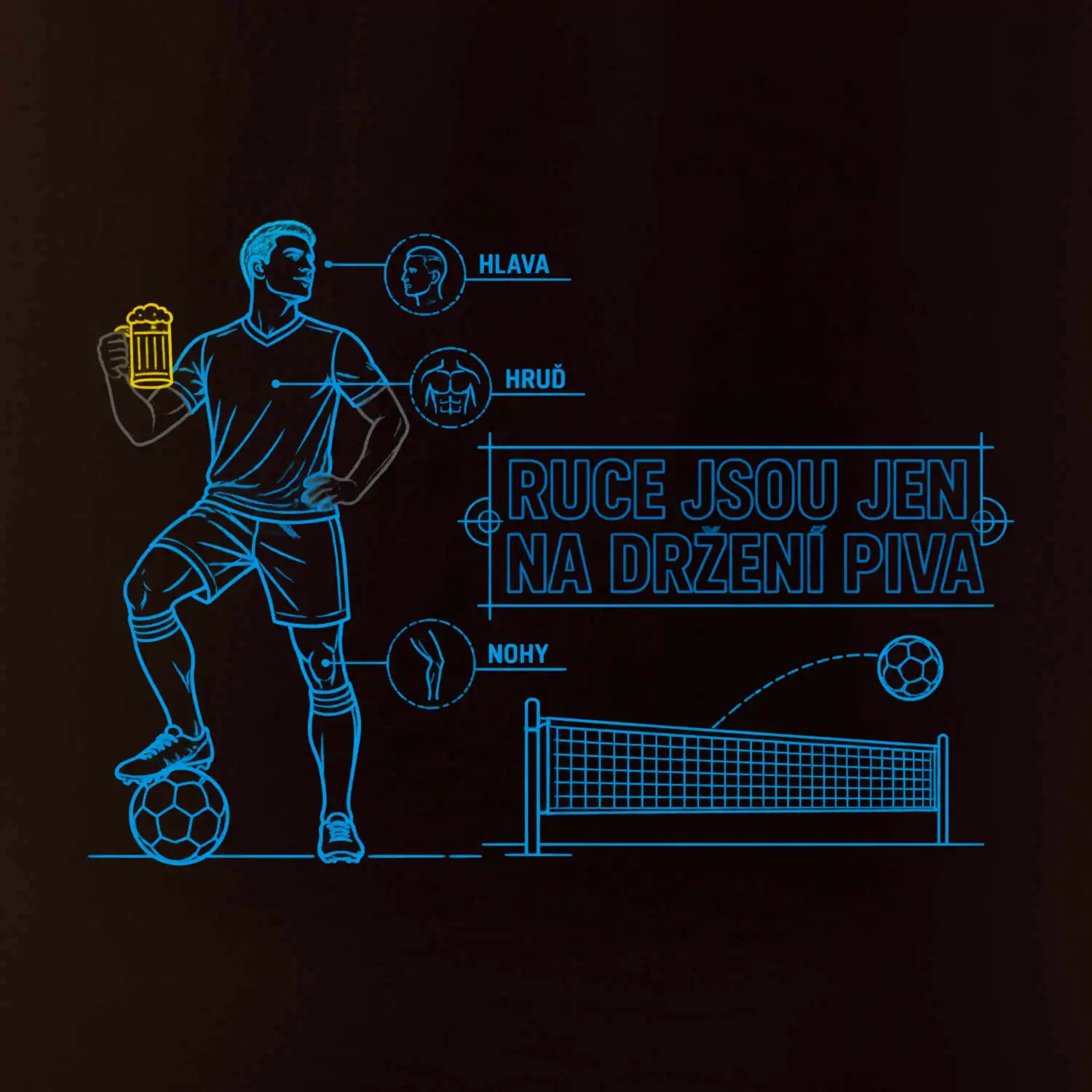Nohejbal ruce jen na pivo