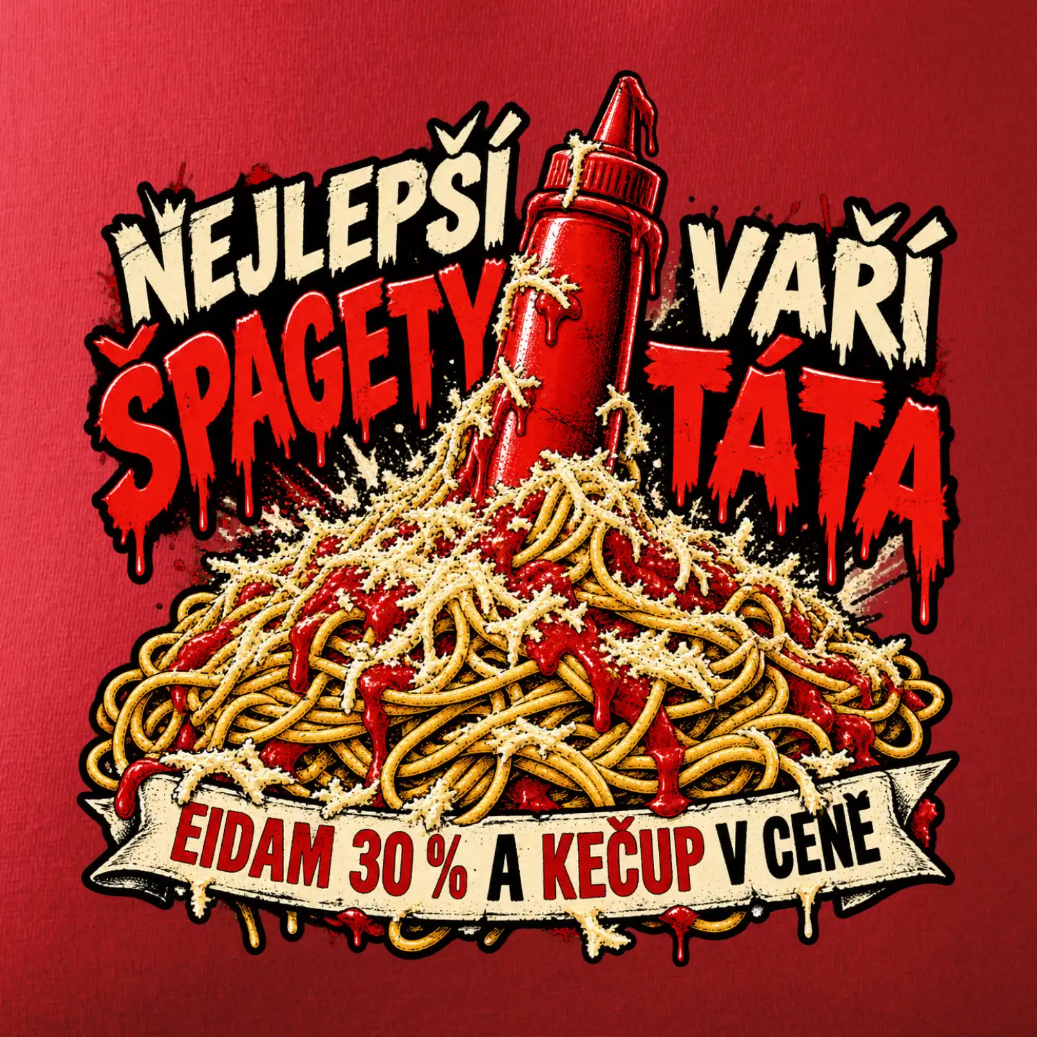 Nejlepší špagety vaří táta Eidam 30 procent a kečup v ceně