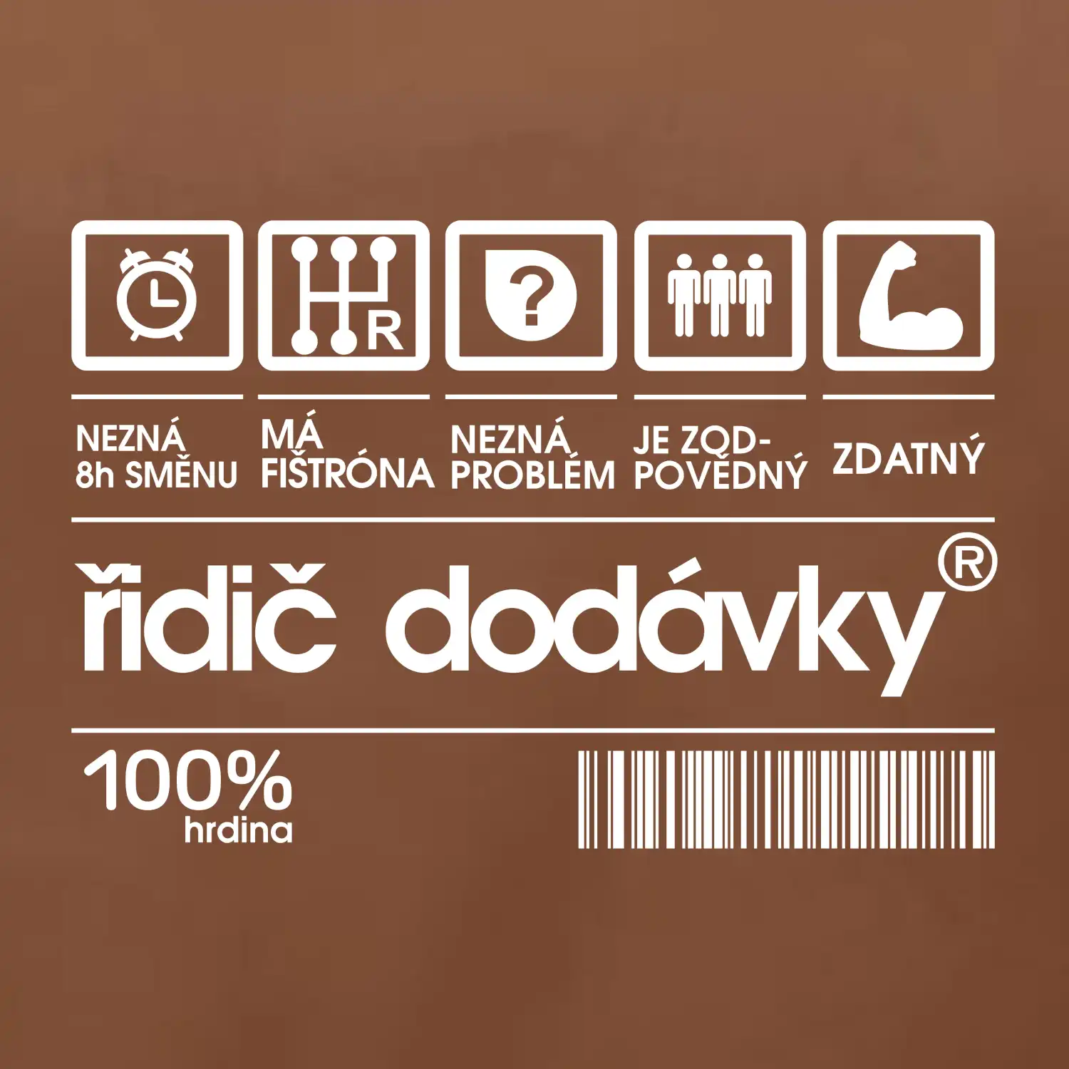 Čárový kód - řidič dodávky