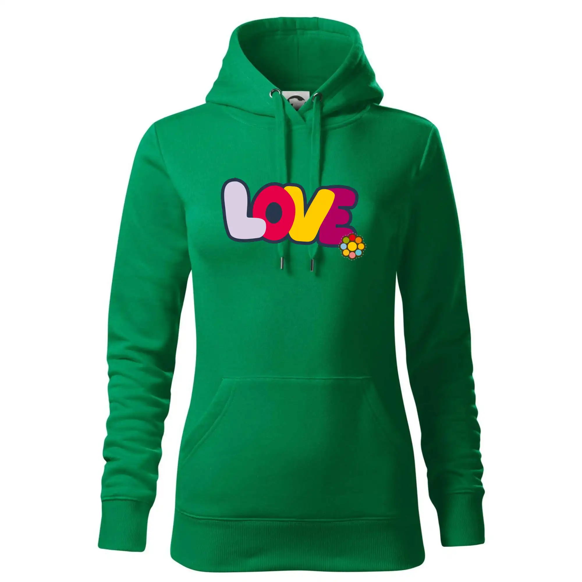 Love nápis s květinou