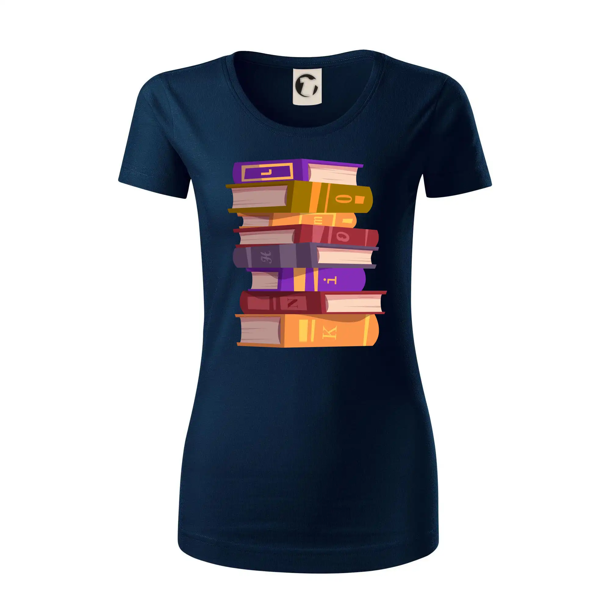 Knihomol stojící knihy