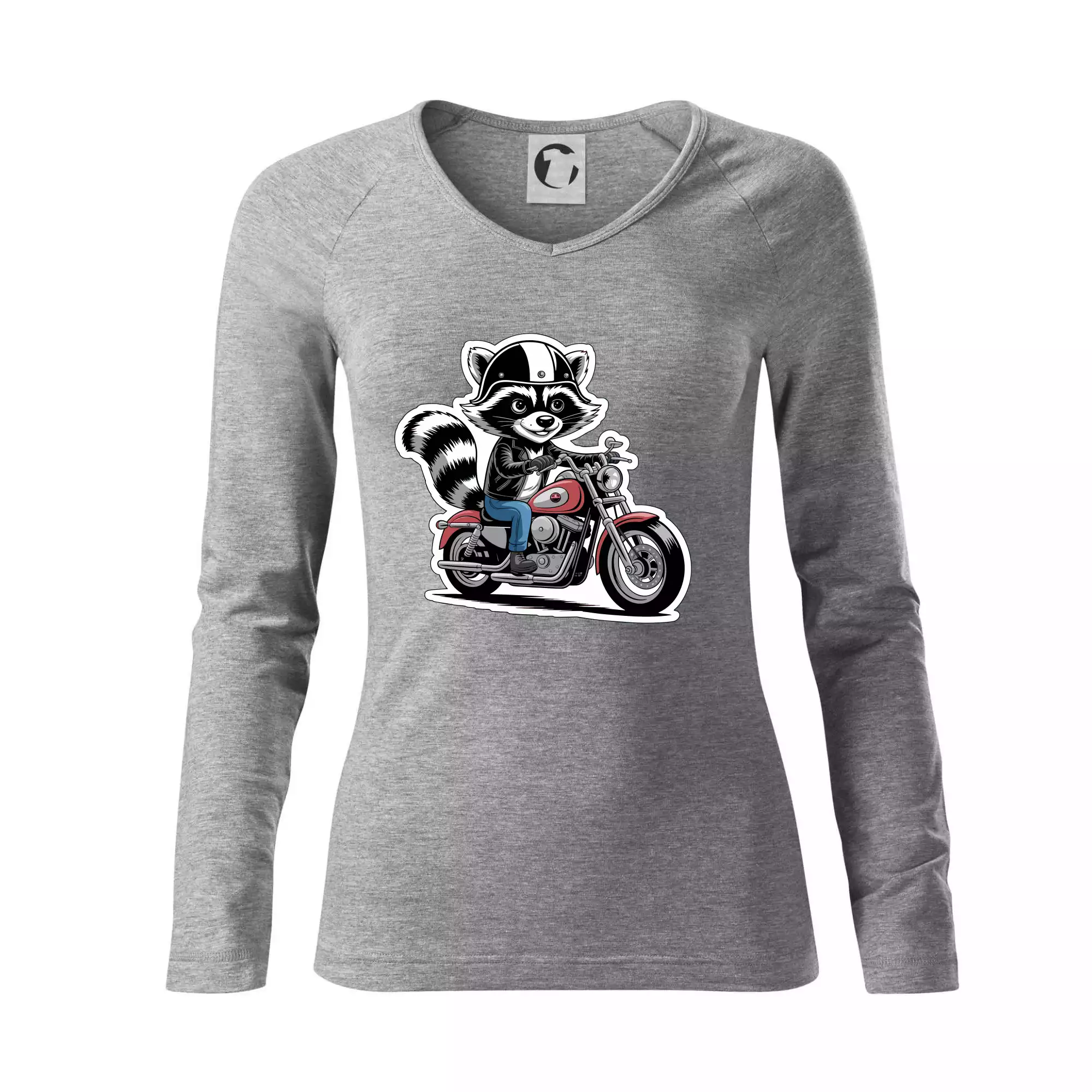 Mýval na motorce kreslený