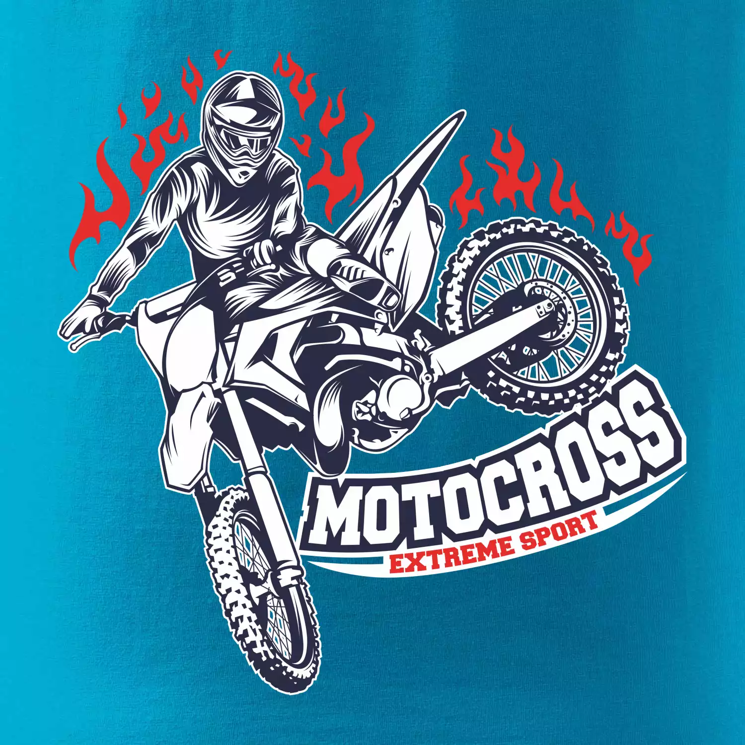 Motocross extreme sport fire