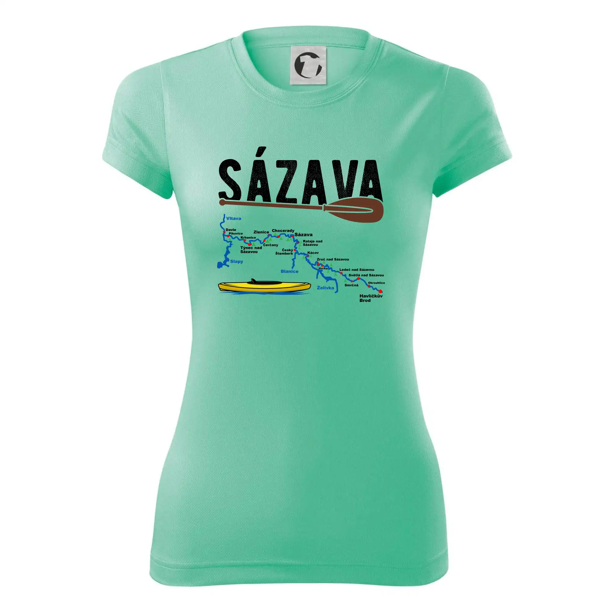 Mapa řeky Sázavy