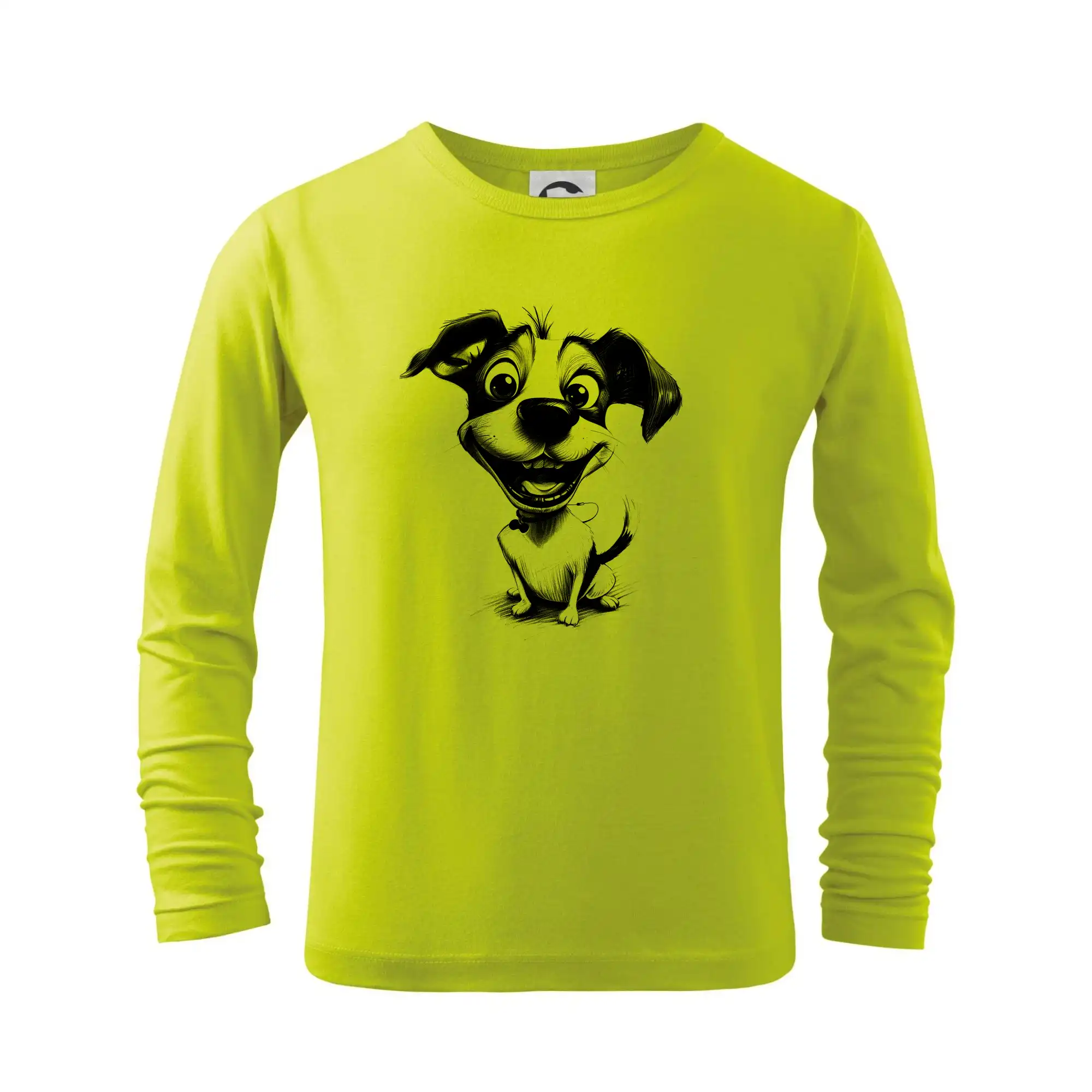 Černobílá karikatura Jack Russell teriér