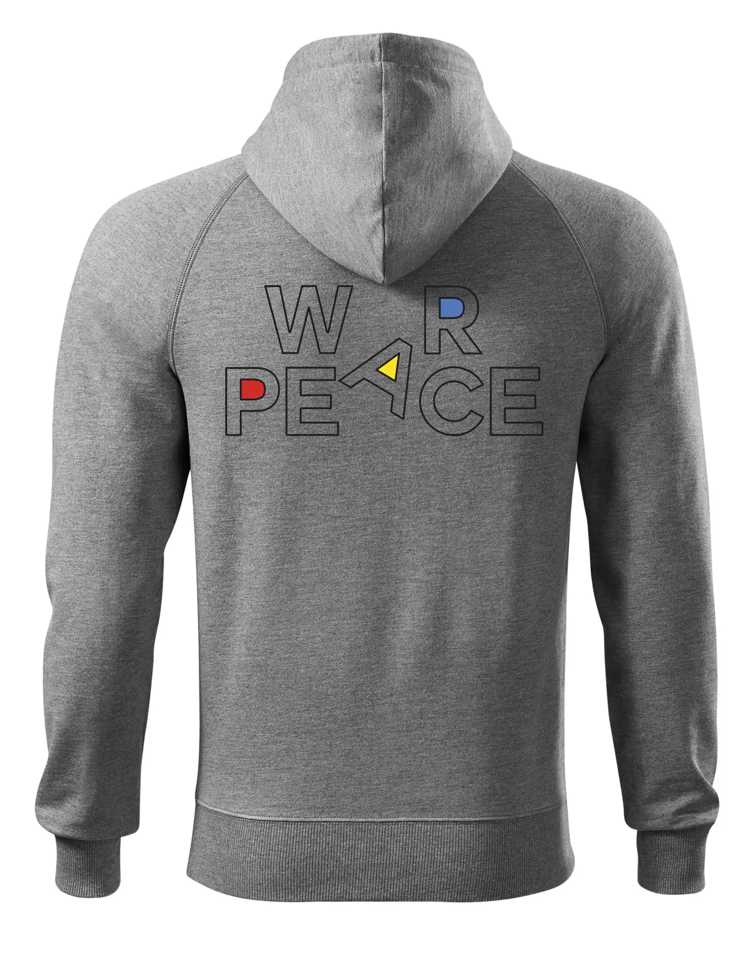 War, peace - barevný nápis
